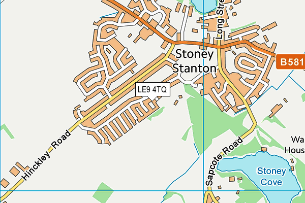 LE9 4TQ map - OS VectorMap District (Ordnance Survey)