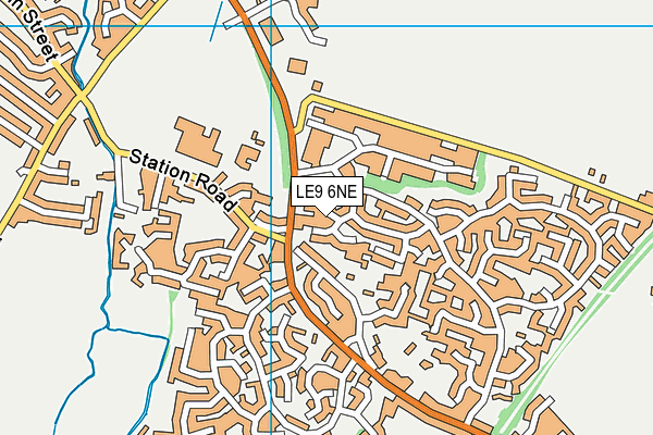 LE9 6NE map - OS VectorMap District (Ordnance Survey)
