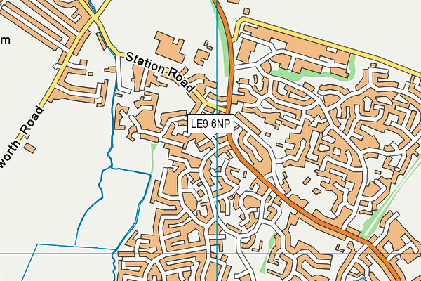 LE9 6NP map - OS VectorMap District (Ordnance Survey)
