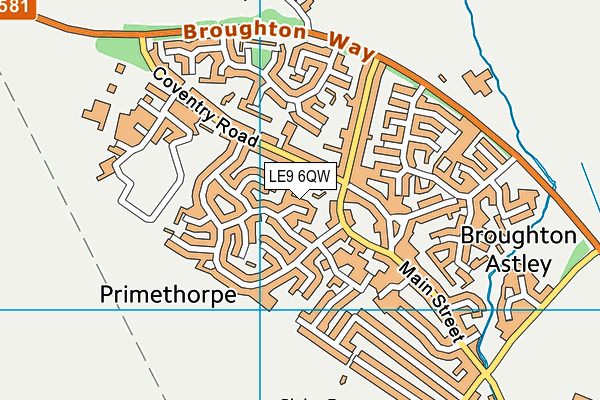 LE9 6QW map - OS VectorMap District (Ordnance Survey)