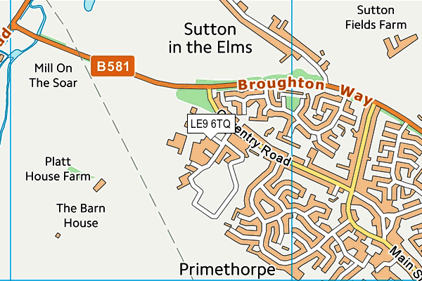 LE9 6TQ map - OS VectorMap District (Ordnance Survey) LE9 6TQ map - OS VectorMap District (Ordnance Survey)