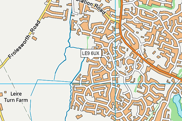 LE9 6UX map - OS VectorMap District (Ordnance Survey) LE9 6UX map - OS VectorMap District (Ordnance Survey)