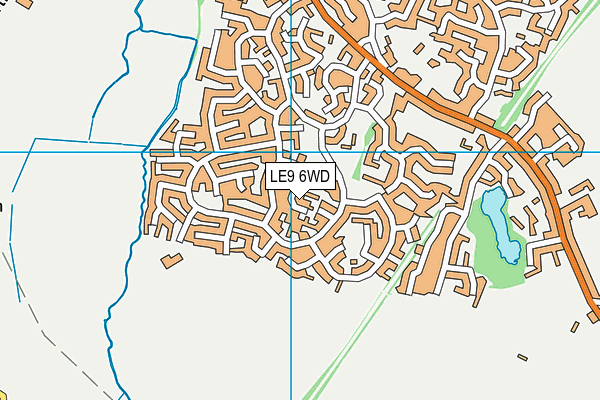 LE9 6WD map - OS VectorMap District (Ordnance Survey)