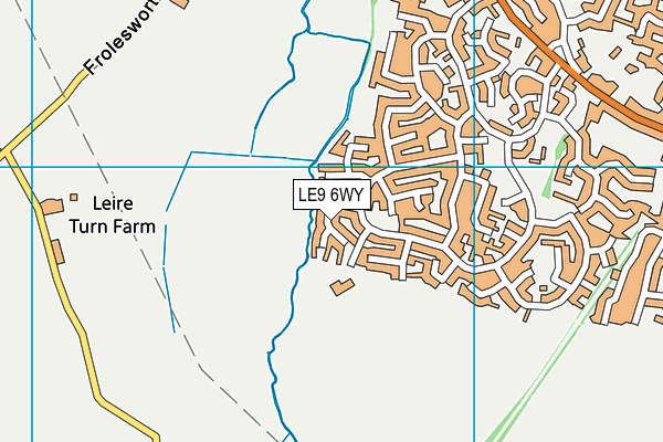 LE9 6WY map - OS VectorMap District (Ordnance Survey)