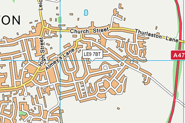 LE9 7BT map - OS VectorMap District (Ordnance Survey) LE9 7BT map - OS VectorMap District (Ordnance Survey)