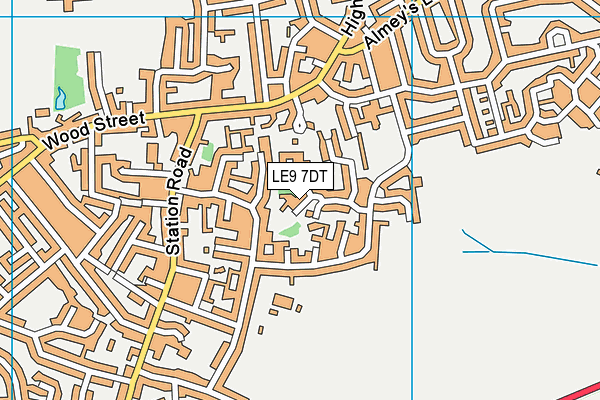 LE9 7DT map - OS VectorMap District (Ordnance Survey) LE9 7DT map - OS VectorMap District (Ordnance Survey)