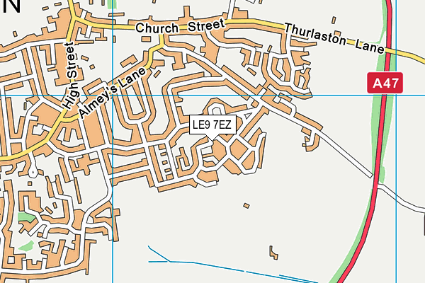 LE9 7EZ map - OS VectorMap District (Ordnance Survey) LE9 7EZ map - OS VectorMap District (Ordnance Survey)