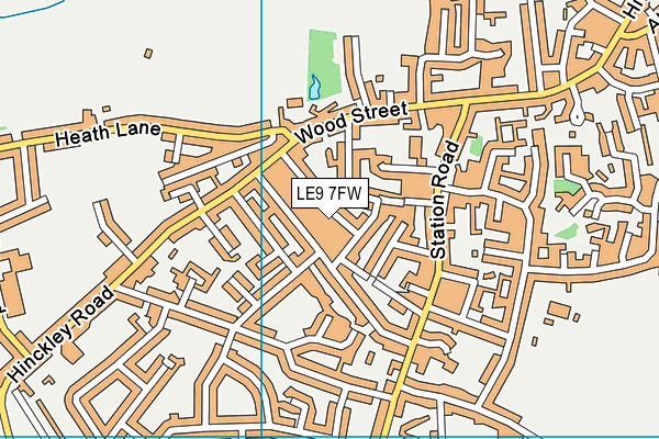 LE9 7FW map - OS VectorMap District (Ordnance Survey) LE9 7FW map - OS VectorMap District (Ordnance Survey)