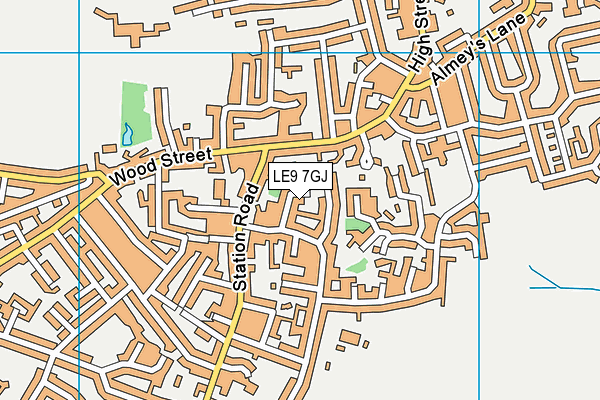 LE9 7GJ map - OS VectorMap District (Ordnance Survey) LE9 7GJ map - OS VectorMap District (Ordnance Survey)