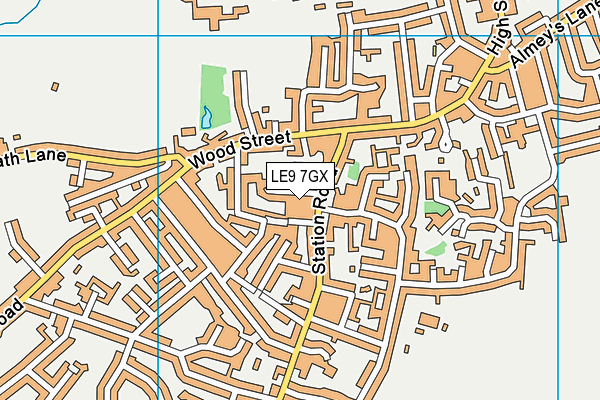 LE9 7GX map - OS VectorMap District (Ordnance Survey) LE9 7GX map - OS VectorMap District (Ordnance Survey)