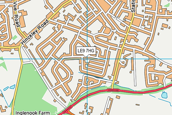 LE9 7HG map - OS VectorMap District (Ordnance Survey) LE9 7HG map - OS VectorMap District (Ordnance Survey)
