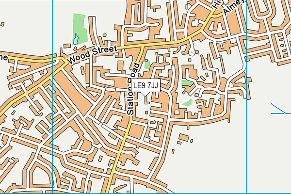 LE9 7JJ map - OS VectorMap District (Ordnance Survey) LE9 7JJ map - OS VectorMap District (Ordnance Survey)