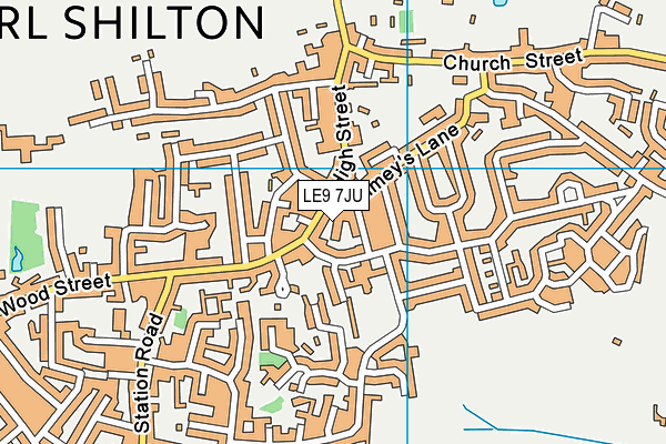 LE9 7JU map - OS VectorMap District (Ordnance Survey) LE9 7JU map - OS VectorMap District (Ordnance Survey)