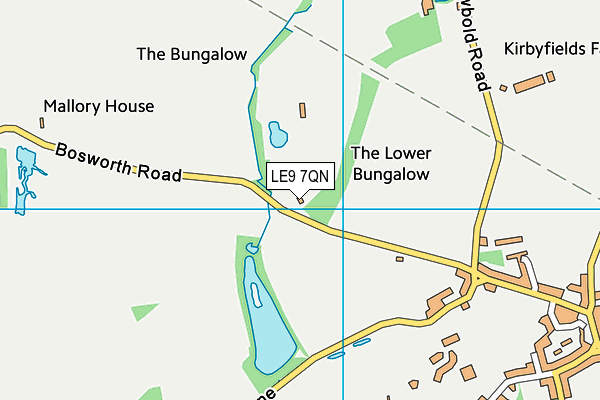 LE9 7QN map - OS VectorMap District (Ordnance Survey)