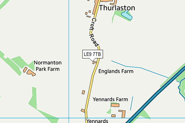 LE9 7TB map - OS VectorMap District (Ordnance Survey) LE9 7TB map - OS VectorMap District (Ordnance Survey)