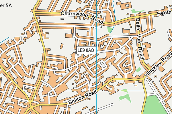 LE9 8AQ map - OS VectorMap District (Ordnance Survey) LE9 8AQ map - OS VectorMap District (Ordnance Survey)