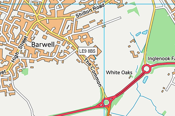 LE9 8BS map - OS VectorMap District (Ordnance Survey) LE9 8BS map - OS VectorMap District (Ordnance Survey)