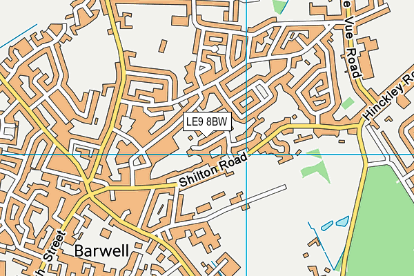 LE9 8BW map - OS VectorMap District (Ordnance Survey) LE9 8BW map - OS VectorMap District (Ordnance Survey)