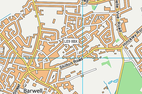 LE9 8BX map - OS VectorMap District (Ordnance Survey) LE9 8BX map - OS VectorMap District (Ordnance Survey)
