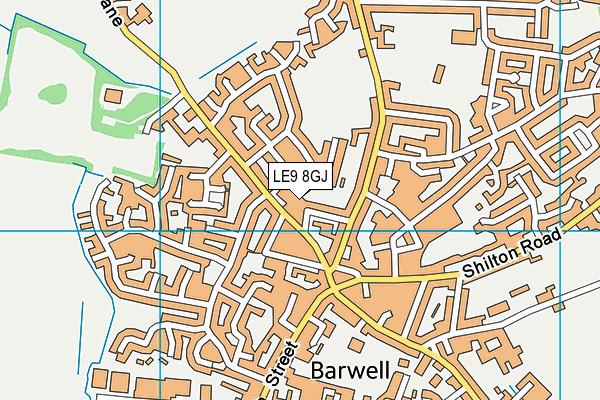 LE9 8GJ map - OS VectorMap District (Ordnance Survey) LE9 8GJ map - OS VectorMap District (Ordnance Survey)