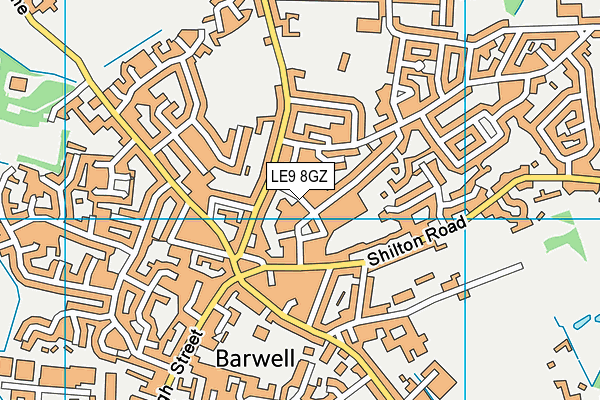 LE9 8GZ map - OS VectorMap District (Ordnance Survey) LE9 8GZ map - OS VectorMap District (Ordnance Survey)