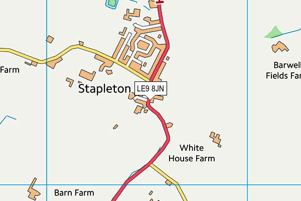 LE9 8JN map - OS VectorMap District (Ordnance Survey) LE9 8JN map - OS VectorMap District (Ordnance Survey)
