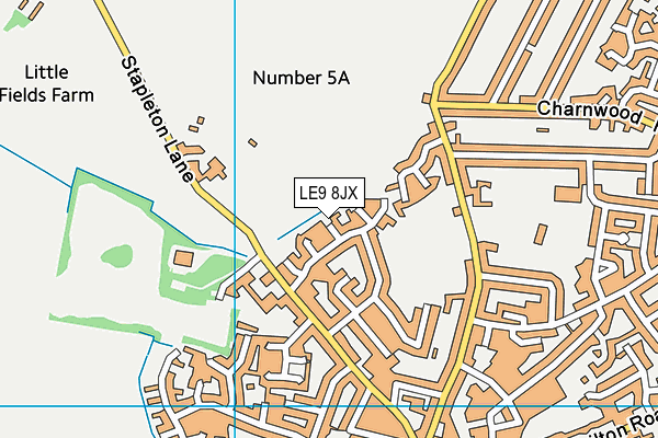 LE9 8JX map - OS VectorMap District (Ordnance Survey) LE9 8JX map - OS VectorMap District (Ordnance Survey)