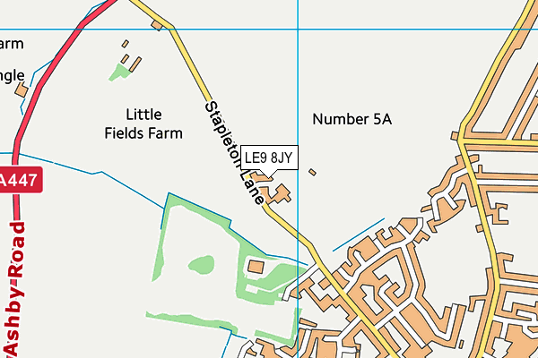 LE9 8JY map - OS VectorMap District (Ordnance Survey) LE9 8JY map - OS VectorMap District (Ordnance Survey)
