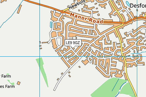 LE9 9GZ map - OS VectorMap District (Ordnance Survey) LE9 9GZ map - OS VectorMap District (Ordnance Survey)