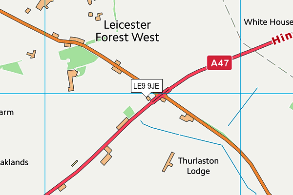 LE9 9JE map - OS VectorMap District (Ordnance Survey) LE9 9JE map - OS VectorMap District (Ordnance Survey)
