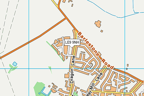 LE9 9NH map - OS VectorMap District (Ordnance Survey)