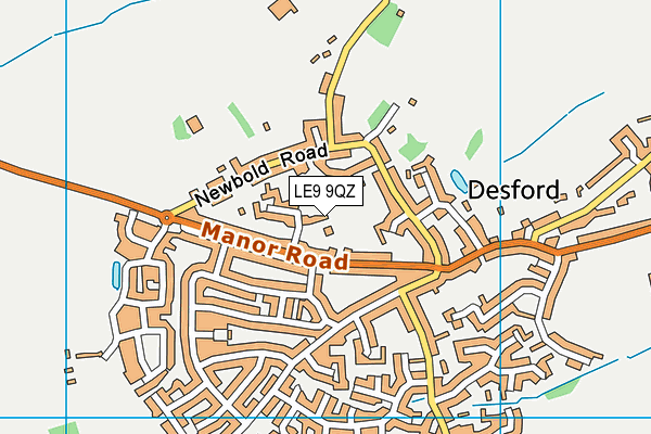 LE9 9QZ map - OS VectorMap District (Ordnance Survey) LE9 9QZ map - OS VectorMap District (Ordnance Survey)