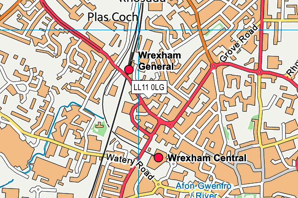 LL11 0LG map - OS VectorMap District (Ordnance Survey) LL11 0LG map - OS VectorMap District (Ordnance Survey)
