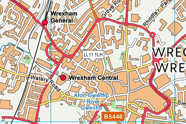LL11 1LH map - OS VectorMap District (Ordnance Survey) LL11 1LH map - OS VectorMap District (Ordnance Survey)