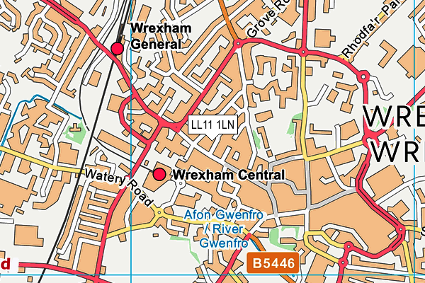 LL11 1LN map - OS VectorMap District (Ordnance Survey) LL11 1LN map - OS VectorMap District (Ordnance Survey)