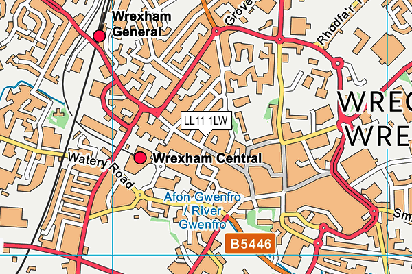 LL11 1LW map - OS VectorMap District (Ordnance Survey) LL11 1LW map - OS VectorMap District (Ordnance Survey)