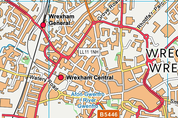 LL11 1NH map - OS VectorMap District (Ordnance Survey)