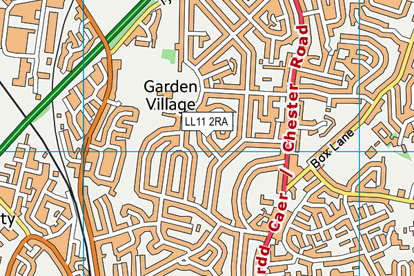 LL11 2RA map - OS VectorMap District (Ordnance Survey) LL11 2RA map - OS VectorMap District (Ordnance Survey)