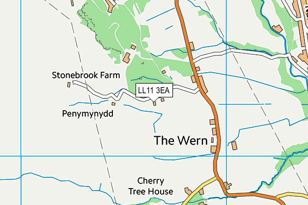 LL11 3EA map - OS VectorMap District (Ordnance Survey) LL11 3EA map - OS VectorMap District (Ordnance Survey)