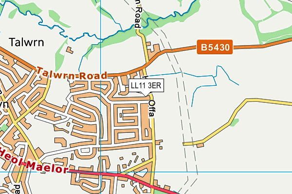 LL11 3ER map - OS VectorMap District (Ordnance Survey) LL11 3ER map - OS VectorMap District (Ordnance Survey)