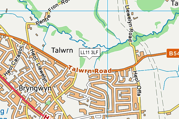 LL11 3LF map - OS VectorMap District (Ordnance Survey) LL11 3LF map - OS VectorMap District (Ordnance Survey)