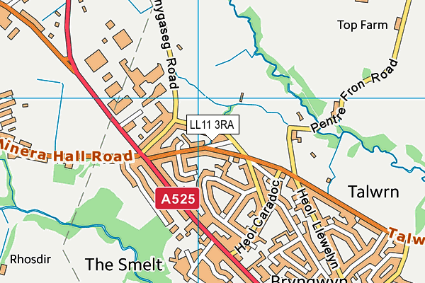 LL11 3RA map - OS VectorMap District (Ordnance Survey) LL11 3RA map - OS VectorMap District (Ordnance Survey)
