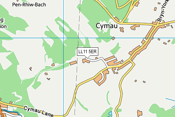LL11 5ER map - OS VectorMap District (Ordnance Survey) LL11 5ER map - OS VectorMap District (Ordnance Survey)