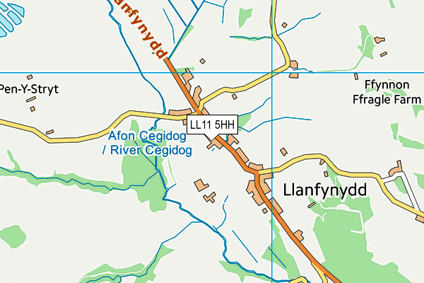 LL11 5HH map - OS VectorMap District (Ordnance Survey) LL11 5HH map - OS VectorMap District (Ordnance Survey)
