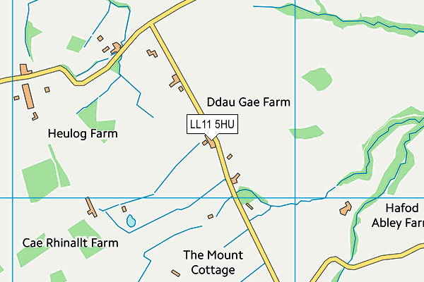 LL11 5HU map - OS VectorMap District (Ordnance Survey) LL11 5HU map - OS VectorMap District (Ordnance Survey)