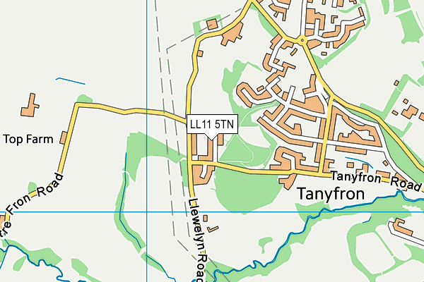 LL11 5TN map - OS VectorMap District (Ordnance Survey) LL11 5TN map - OS VectorMap District (Ordnance Survey)