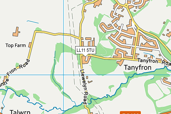 LL11 5TU map - OS VectorMap District (Ordnance Survey)