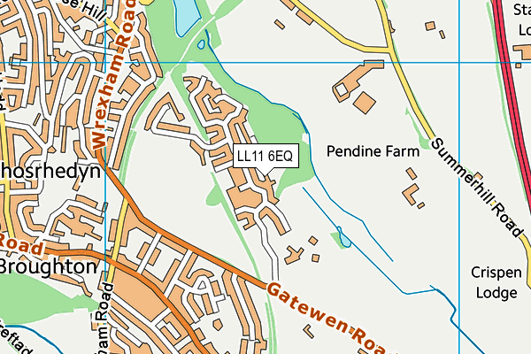 LL11 6EQ map - OS VectorMap District (Ordnance Survey) LL11 6EQ map - OS VectorMap District (Ordnance Survey)
