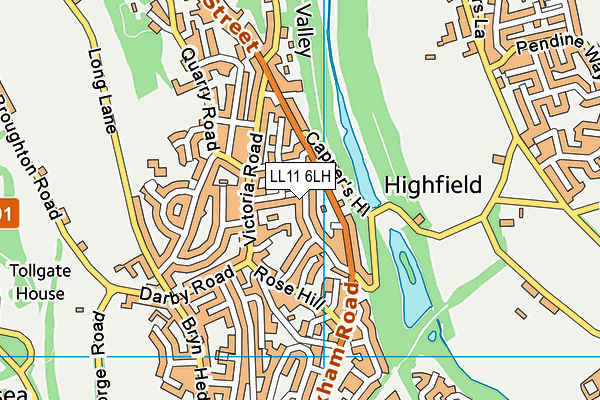 LL11 6LH map - OS VectorMap District (Ordnance Survey) LL11 6LH map - OS VectorMap District (Ordnance Survey)