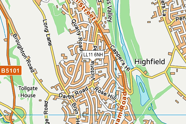 LL11 6NH map - OS VectorMap District (Ordnance Survey) LL11 6NH map - OS VectorMap District (Ordnance Survey)